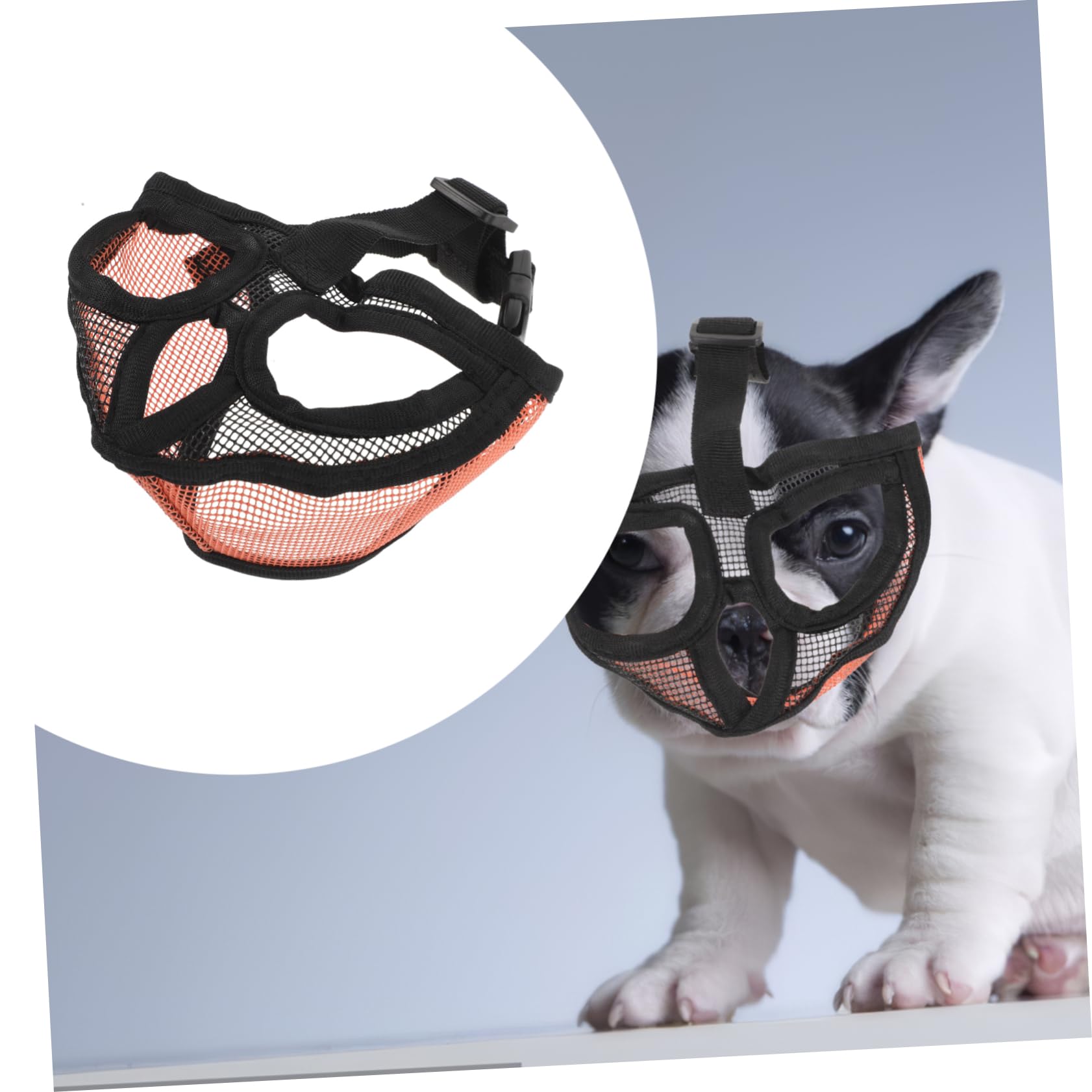YARNOW 5pièces Muselière Ajustable Maille Respirante pour Chien Masque Anti-Morsure pour Français Confortable Et Pratique pour Et Détente