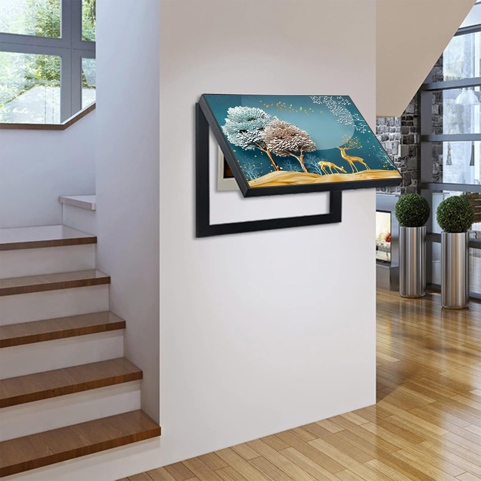 Copertura Decorativa Moderna del Contatore Elettrico Quadro Copri Quadro Elettrico Coperchio Contatore Elettrico Decorativo Quadro Copri Contatore(B,60x50cm)
