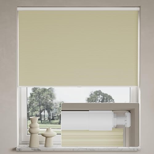 Myshade Persianas opacas sin cordón, sin cordón, para ventanas de interior, sin taladrar, sin herramientas, persianas y persianas para ventana,