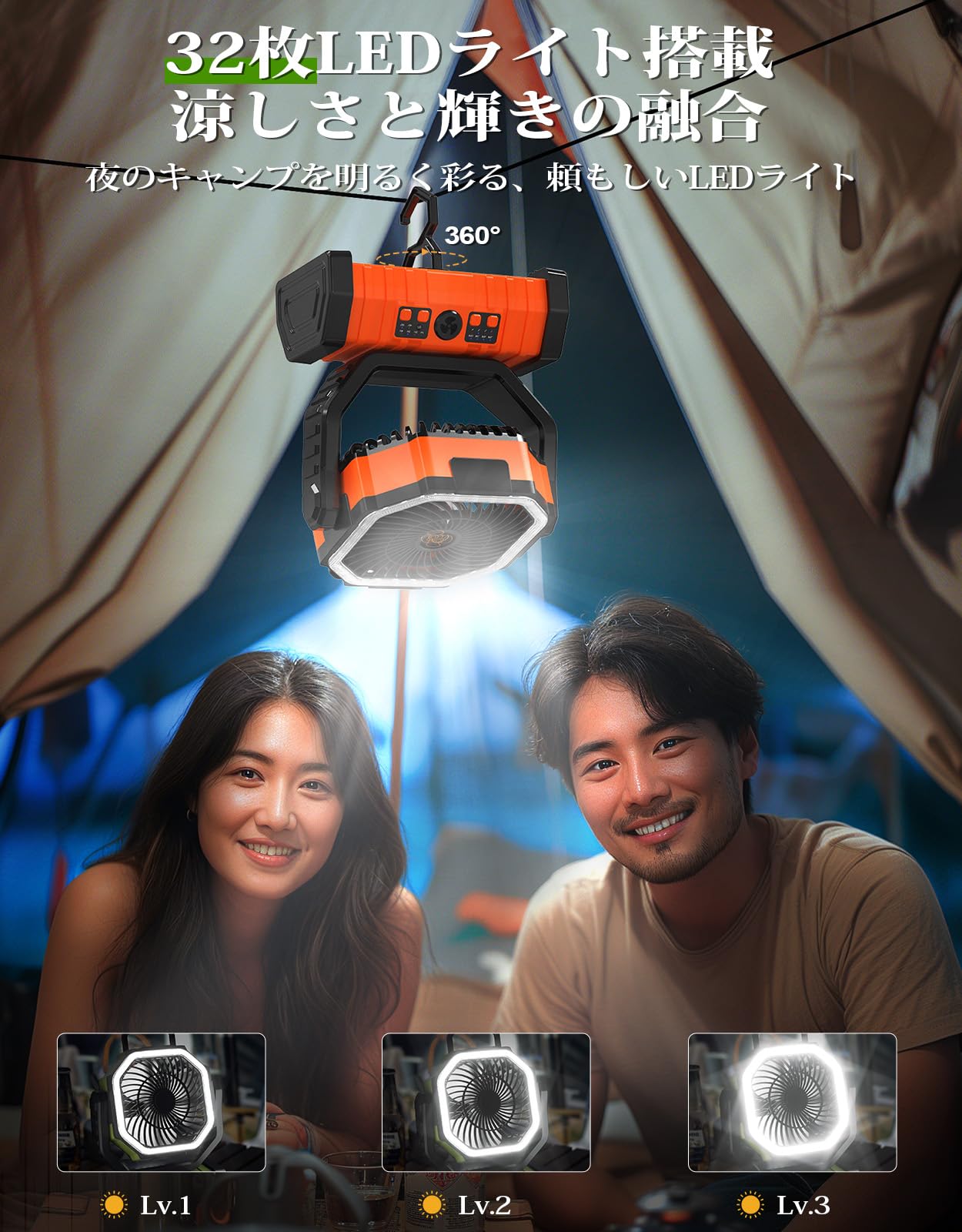 アウトドア 充電式 【20000mAh 怪物ファン】 最大65時間連続使用 Amazon | Issufel キャンプ 扇風機 アウトドア 充電式