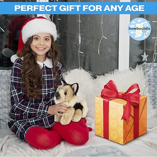 Miniatura 4 de Peludo y adorable cachorro de pastor alemán de peluche de 6 pulgadas, súper tierno y abrazable, gran idea de regalo para cualquier persona, incluso