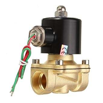 Ampereus AZH-UK-98552-2W-200-20 Ac220V 3/4 Inch Brass Electric Solenoid Valve Water Air Fuels