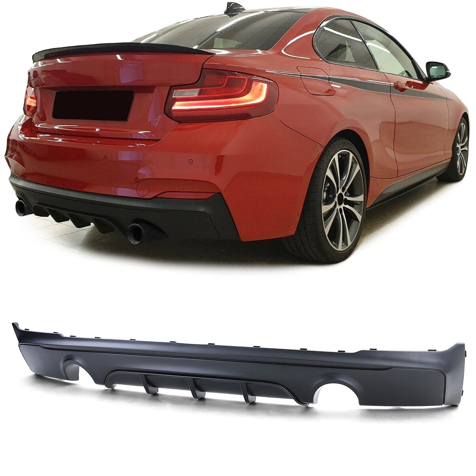 Heckdiffusor Performance Schwarz Matt passt für 2er BMW F22 F23 228i M235i M240i