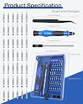 VCELINK Precision Screwdriver Set, Magnetic 45 in 1 with Extension Shaft, Mini Screwdriver Set with T3, T4, T5, Small Repair Tool Kit for Glasses, Phone, Computer, Game Console, PS5, Camera