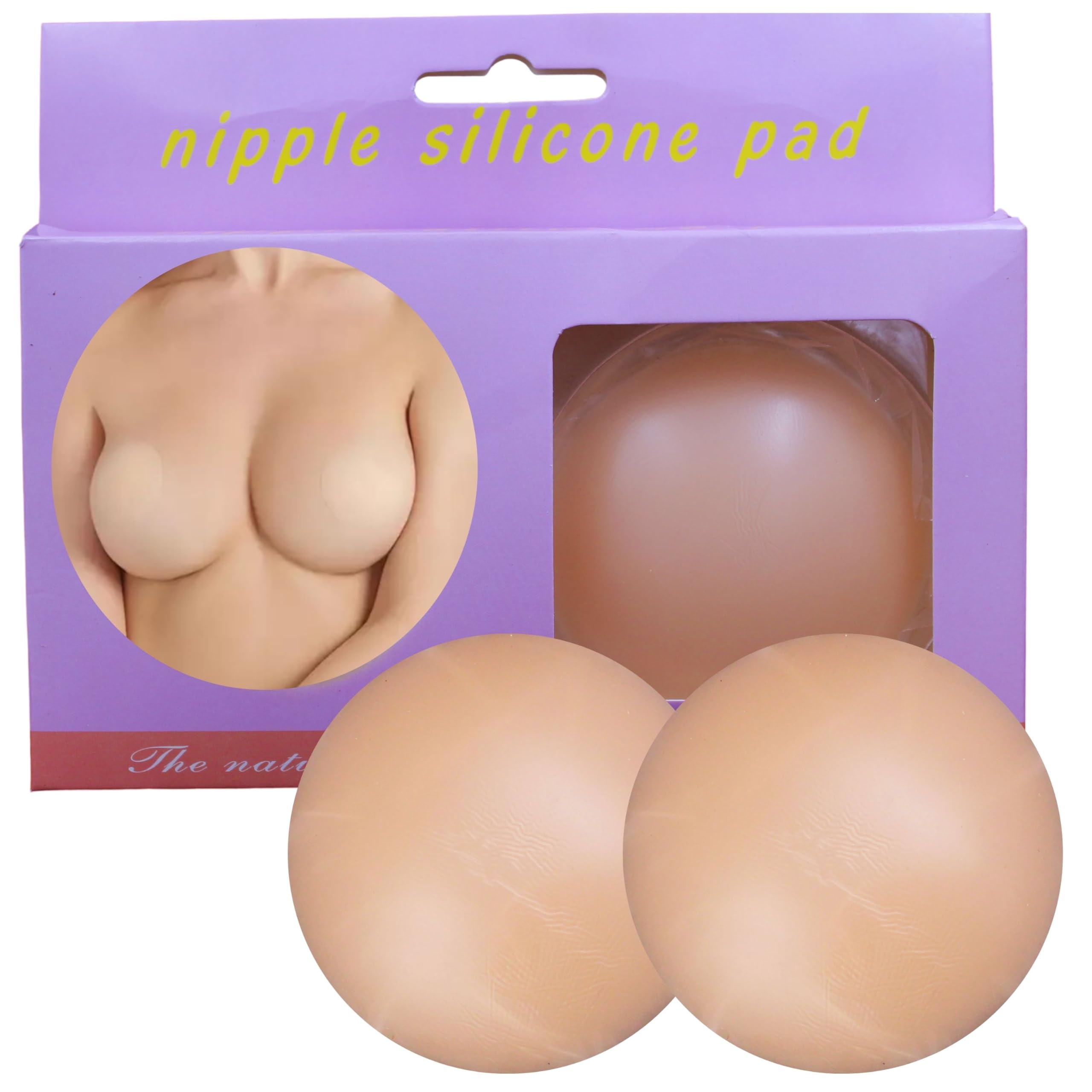 justharvest Crown Comfortable Invisible Adhesive Silicone Pasties for Women : Reusable, Washable Nipple Covers,1 Pair (2 Pcs) Nude-picture-17