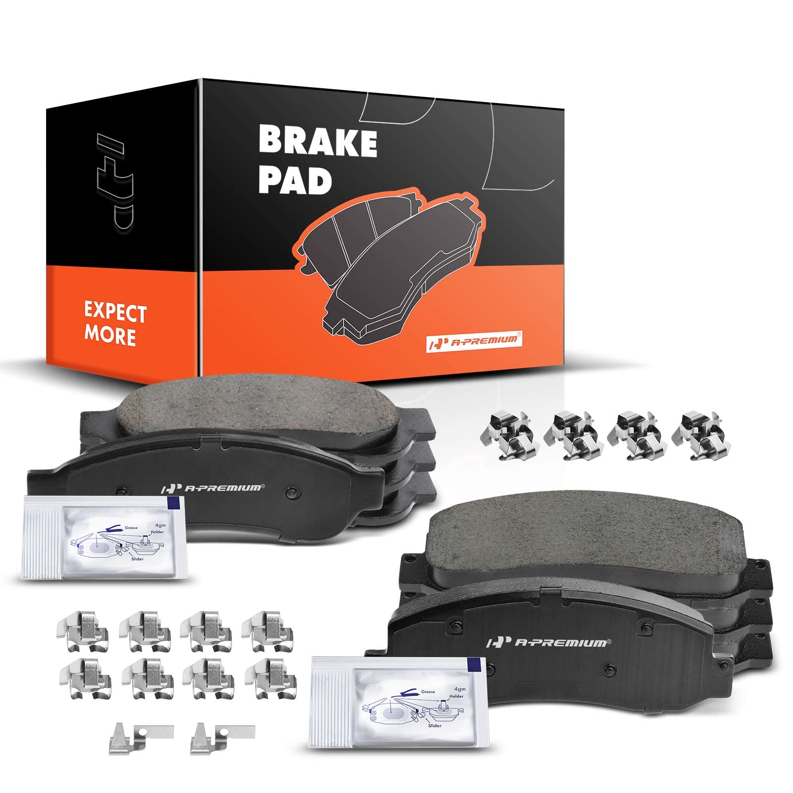 A-Premium Front and Rear Ceramic Brake Pads Replacement for Ford F-250 Super Duty 2008-2012 F-350 Super Duty Set of 2