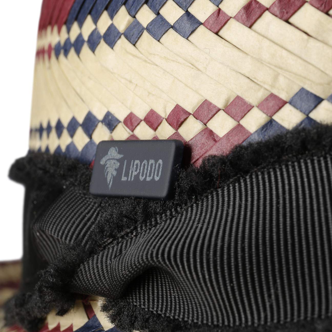 Lipodo Chapeau en Paille Berdasco Pork Pie Femme/Homme - Made in Italy de Soleil Plage avec Ruban Gros Grain Ete Printemps-ete