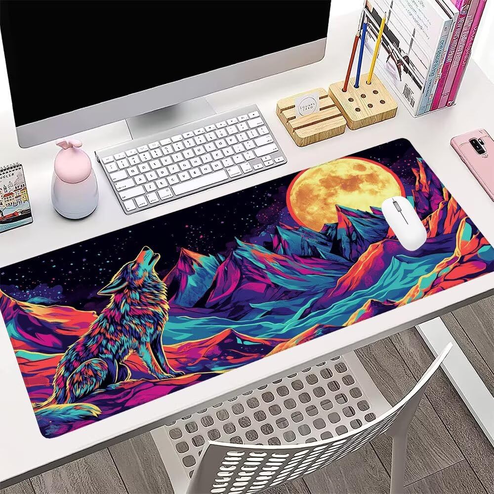 Generico Alfombrilla de Mouse para Juegos, Viola, XXL, Antideslizante, Impermeable, Diseño de Astratto, Extendido, Grande, 1400x600x3mm, para PC, Laptop, Ufficio, Famiglia d-999