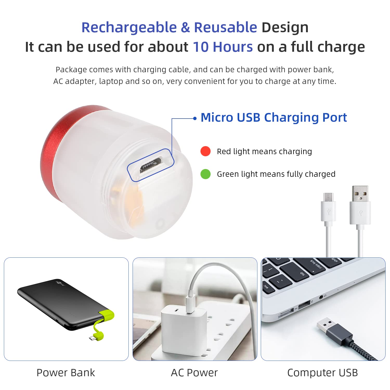 ulip Clignotant lumineux pour guidon de vélo - Pour scooter électrique - Rechargeable par USB - Lampe d'avertissement de sécurité intelligente - 3 modes d'éclairage - Rouge et blanc