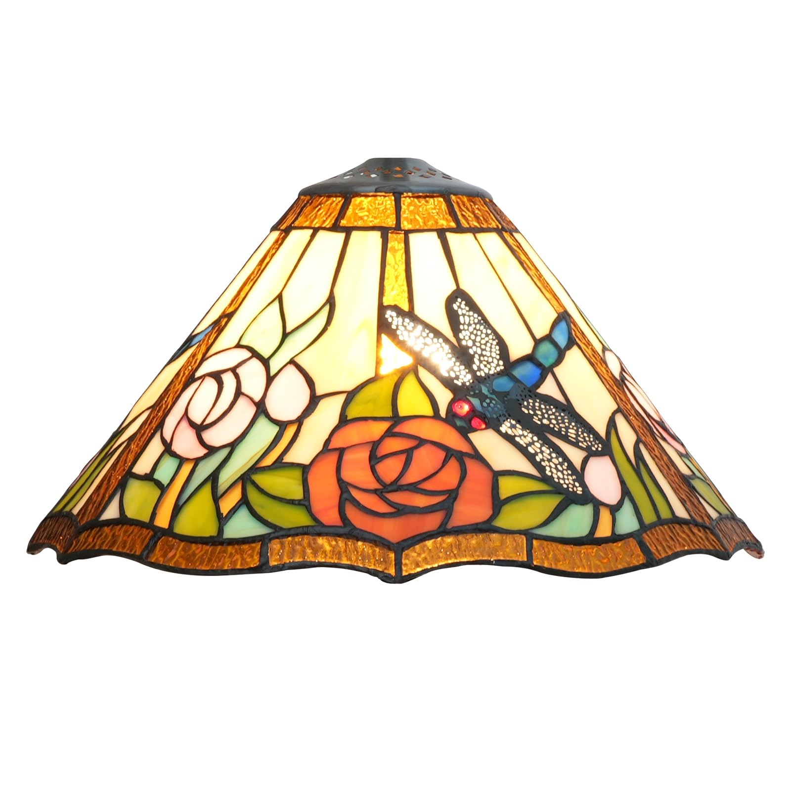 Abat-jour Tiffany 12" vitrail suspension lampadaire lampe table vintage