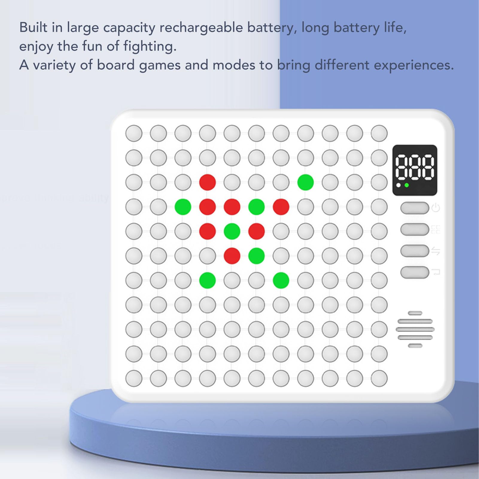 PUSOKEI Échiquier électronique, Jeux D'échecs Intelligents AI, 9 Jeux Intégrés avec Haut-parleurs Clairs, 600 MAh Rechargeable, Jeu de société électronique Portable pour Enfants,