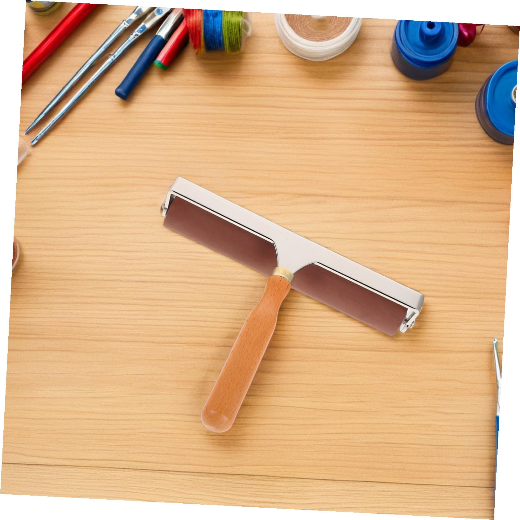 Homoyoyo Rodillo de Goma para Impresión Rodillo de Tinta para Artesanía Aplicación Uniforme para Grabado Artístico Manualidades Estampado y Decoración Papel Tela y Vinilo