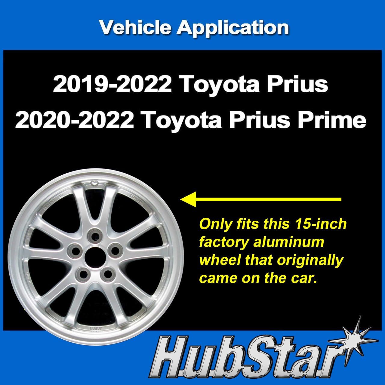 Hubcap Replacement for Toyota Prius 2019-2022, 15-inch Replica Wheel Cover (1 Piece) Silver