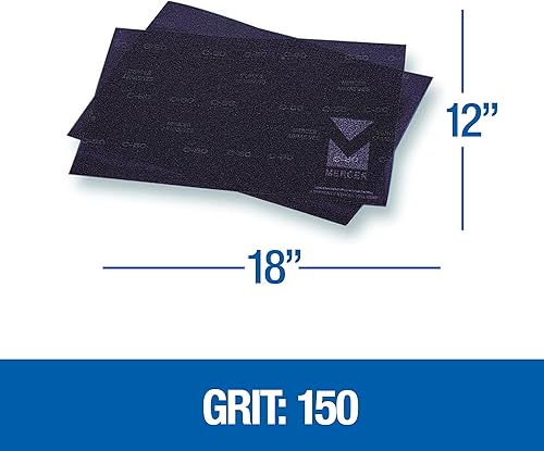 Miniatura 2 de 449128150 Hojas de pantalla de lijado de piso de 12" x 18", grano 150 (paquete de 10)