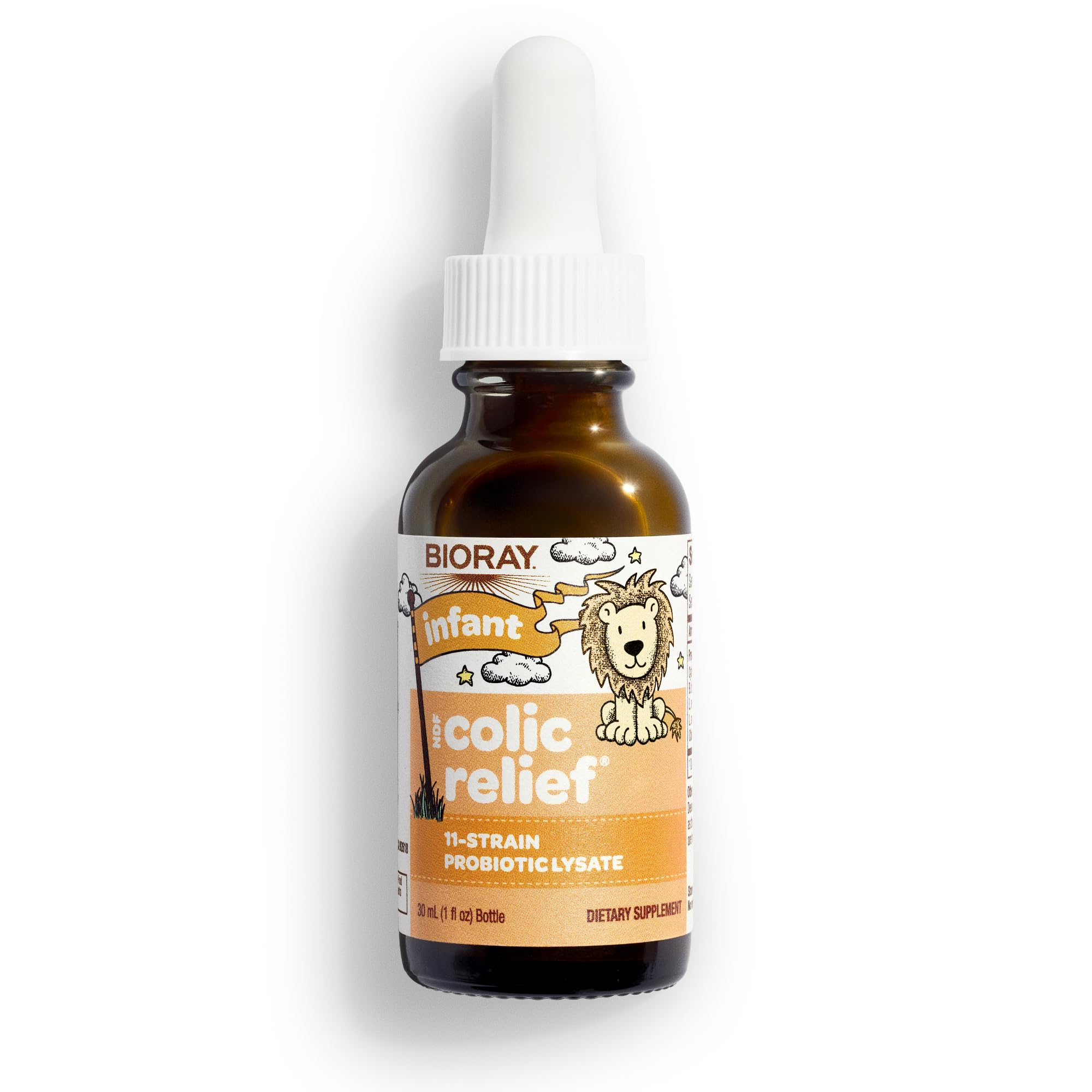 BIORAY Infant NDF Colic Relief - 1 fl oz - 11-Strain Probiotic Lysate - Ease Discomfort in the Stomach