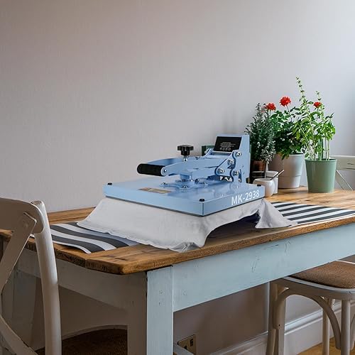 Miniatura 6 de Máquina de prensa de calor de 15.2 x 11.6 pulgadas, máquina de prensa de calor para camisetas con cajón deslizante para panel de control digital,