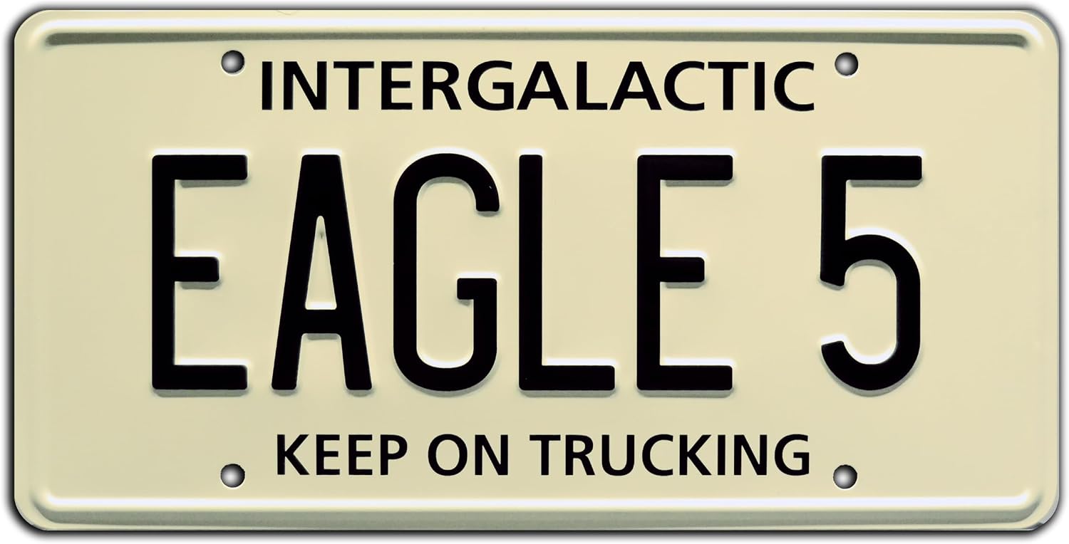 Celebrity Machines Spaceballs | Eagle 5 | Metal Stamped License Plate