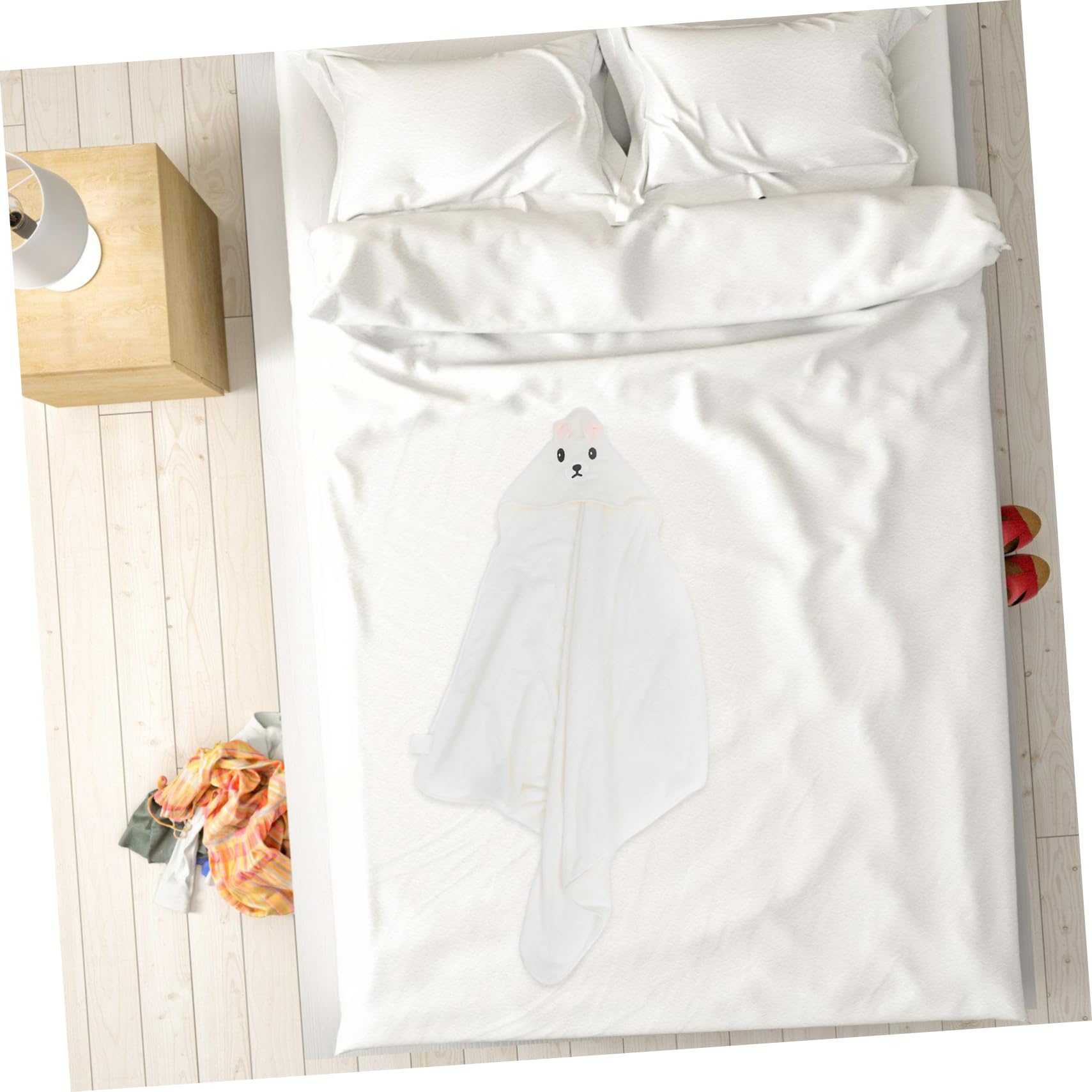 TOYANDONA 3stücke Hooded Towel Set Weiche Atmungsaktive Badetücher Mit Cartoon-Design Geeignet Für Neugeborene Bis Jahr Praktische Verwendung Als Waschlappen Und Decke Zufällige Farben