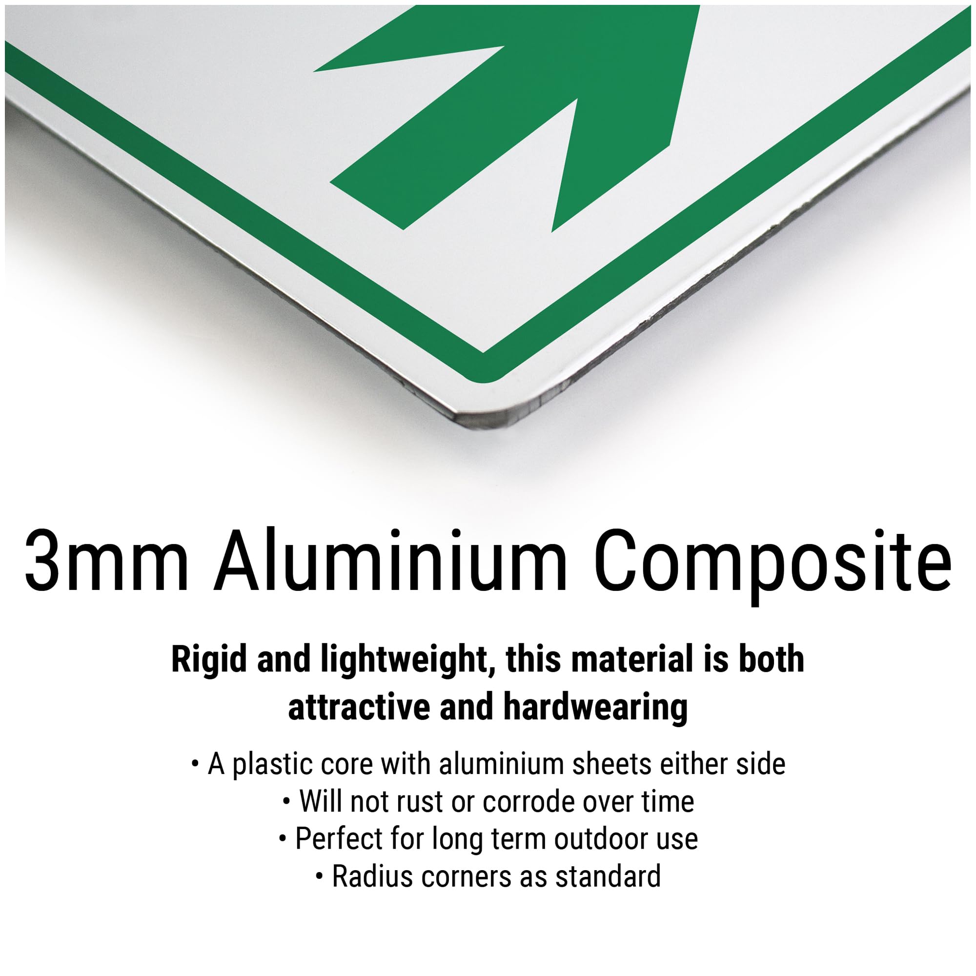 V Safety PIB Box Sign 100 x 100 mm - 3mm Aluminium Composite Premises Infomation Box Safety Sign