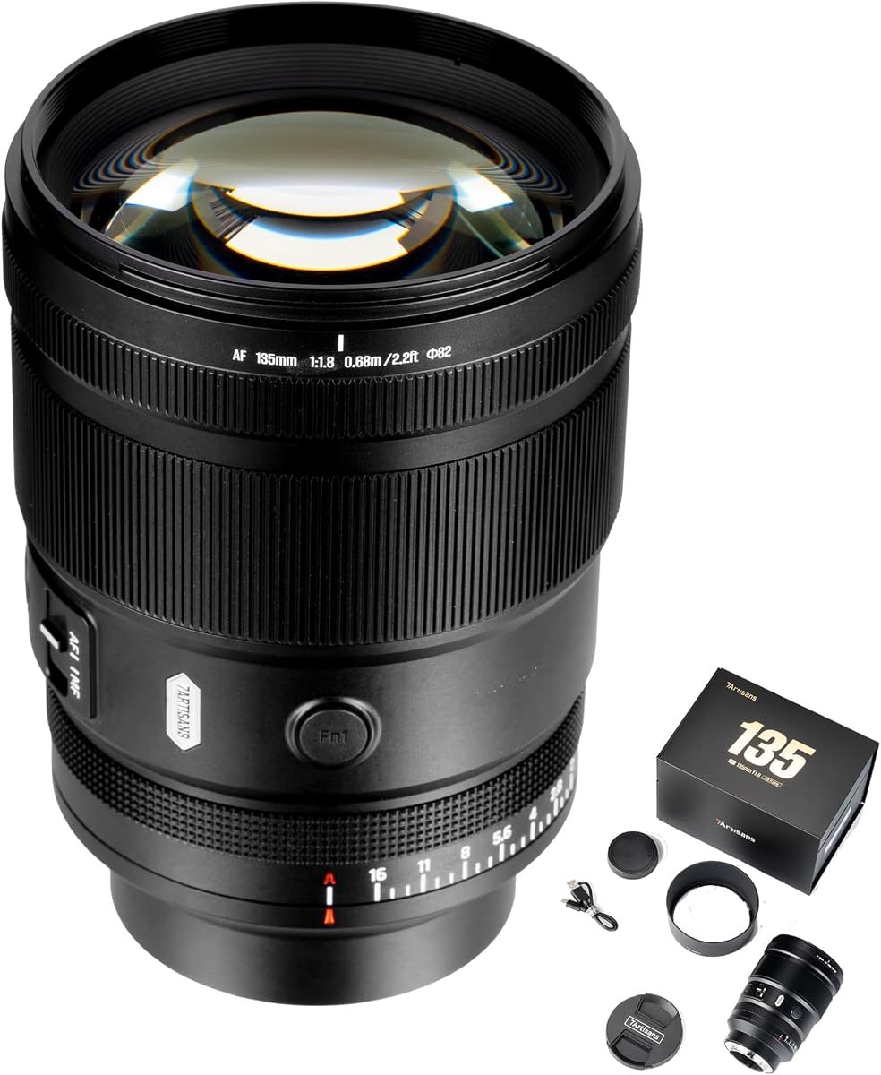 7artisans AF 135MM F1.8 AutoFocus Full Frame Telephoto Lens | Compatible with Nikon Z-Mount Cameras Z5 Z50 Z50II Z6 Z6II Z7 Z7II ZFC Z30 Z9 Z8 ZF Z6III