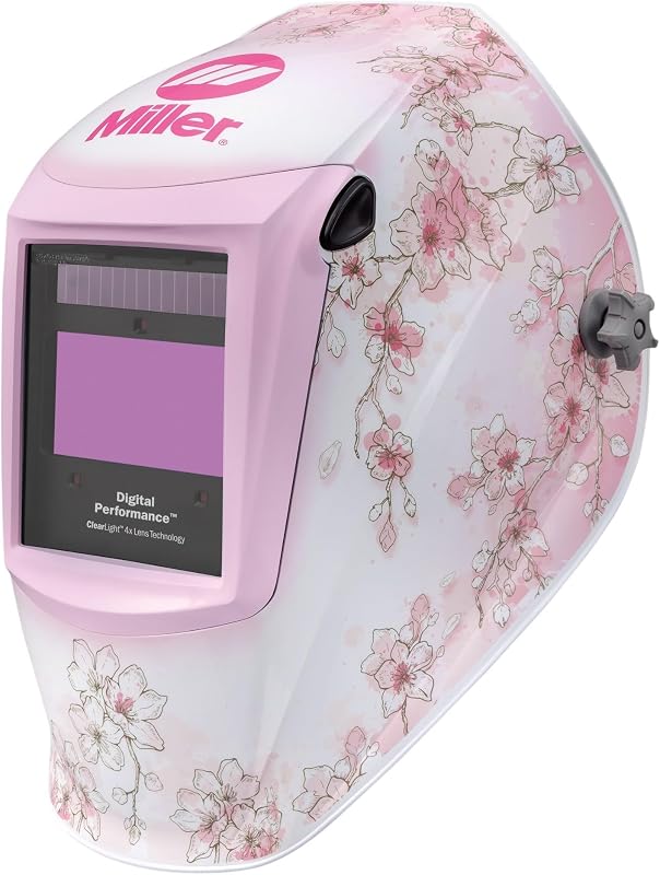 Casco de soldadura Miller Digital Performance™, ClearLight™ 4x, Burn Blossom | Para soldadores que desean calidad y rendimiento rentables; Para MIG, TIG, rectificado; capucha profesional