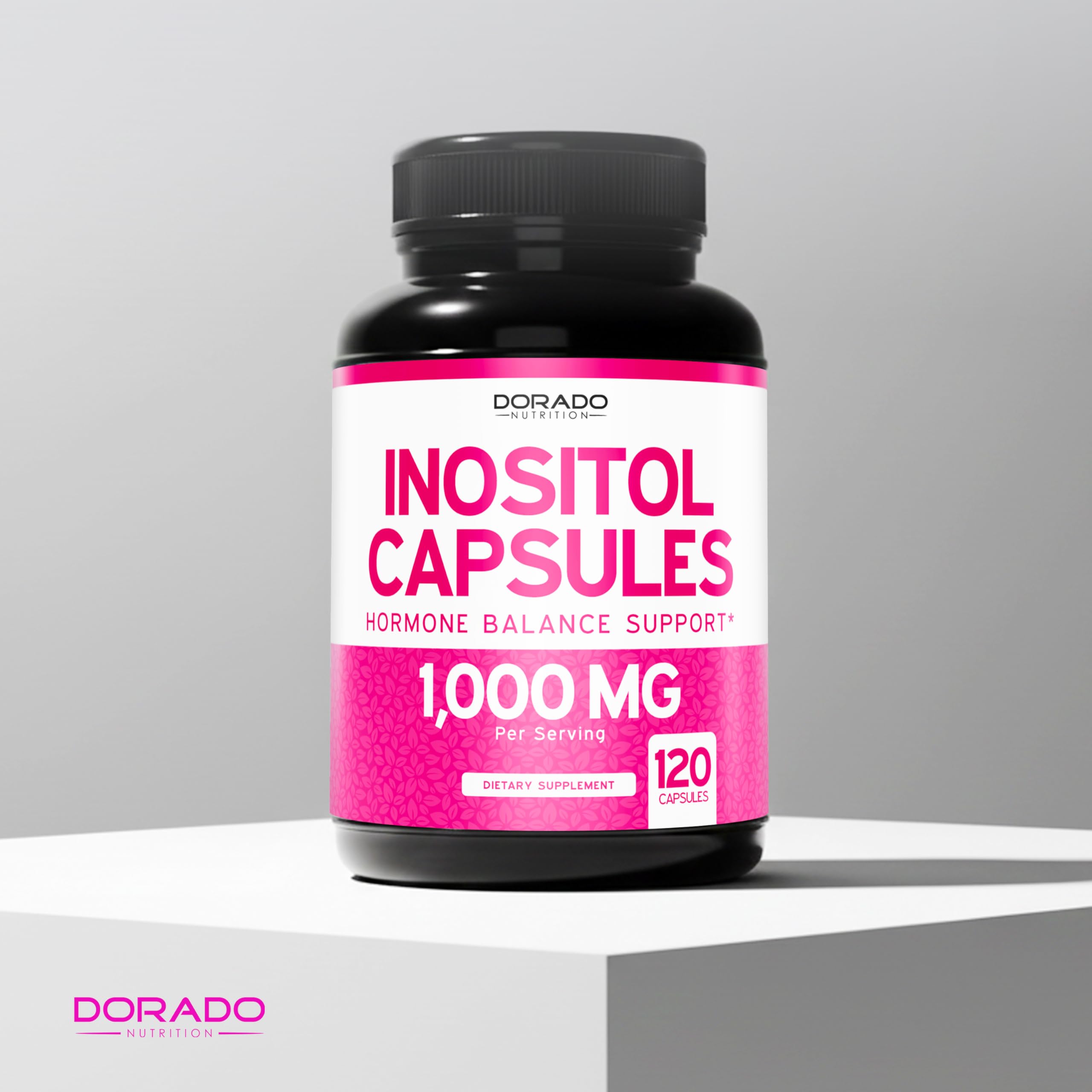 Inositol Capsules (Myo Inositol) (1000mg Per Serving 120 Capsules) Myo Inositol Supplement for Women Hormone Balance Support - Vegan Safe - Third Party Tested - Gluten Free & Made in USA (120 Count)