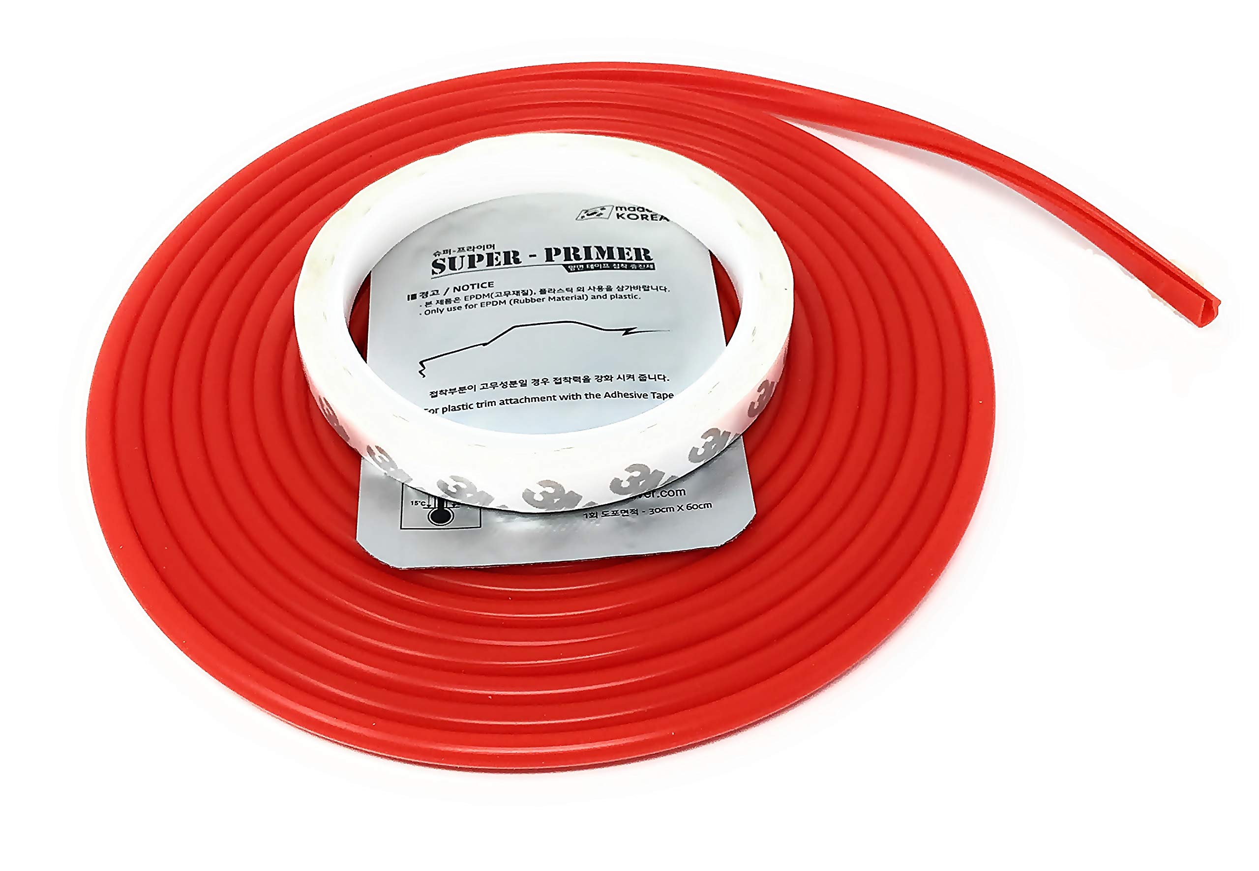 JNK NETWORKS16ft U Shape Car Door Edge Guard Trim Universal Fit Silicone Seal Protector (Red)