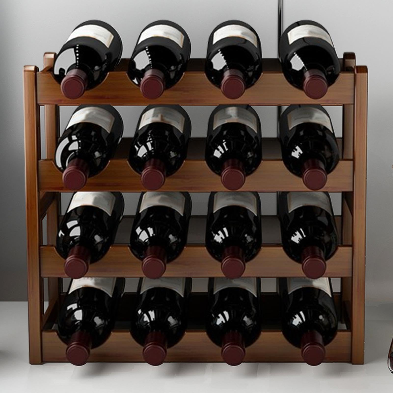 Almacenamiento de Vino: Estante apilable para Botellas de Vino de 4
