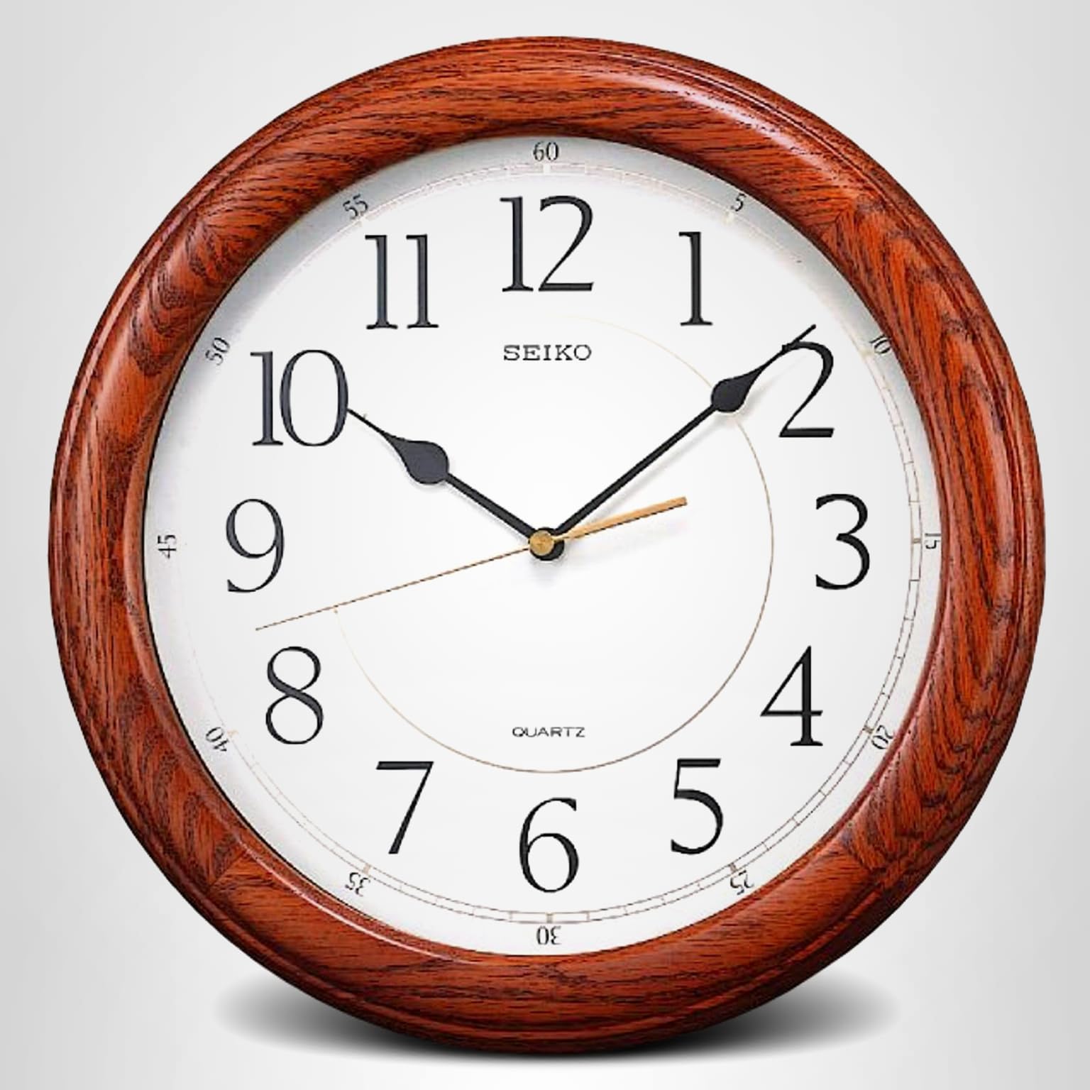 Amazon.com: Seiko Wall Clock Quiet Sweep Second Hand Dark Brown