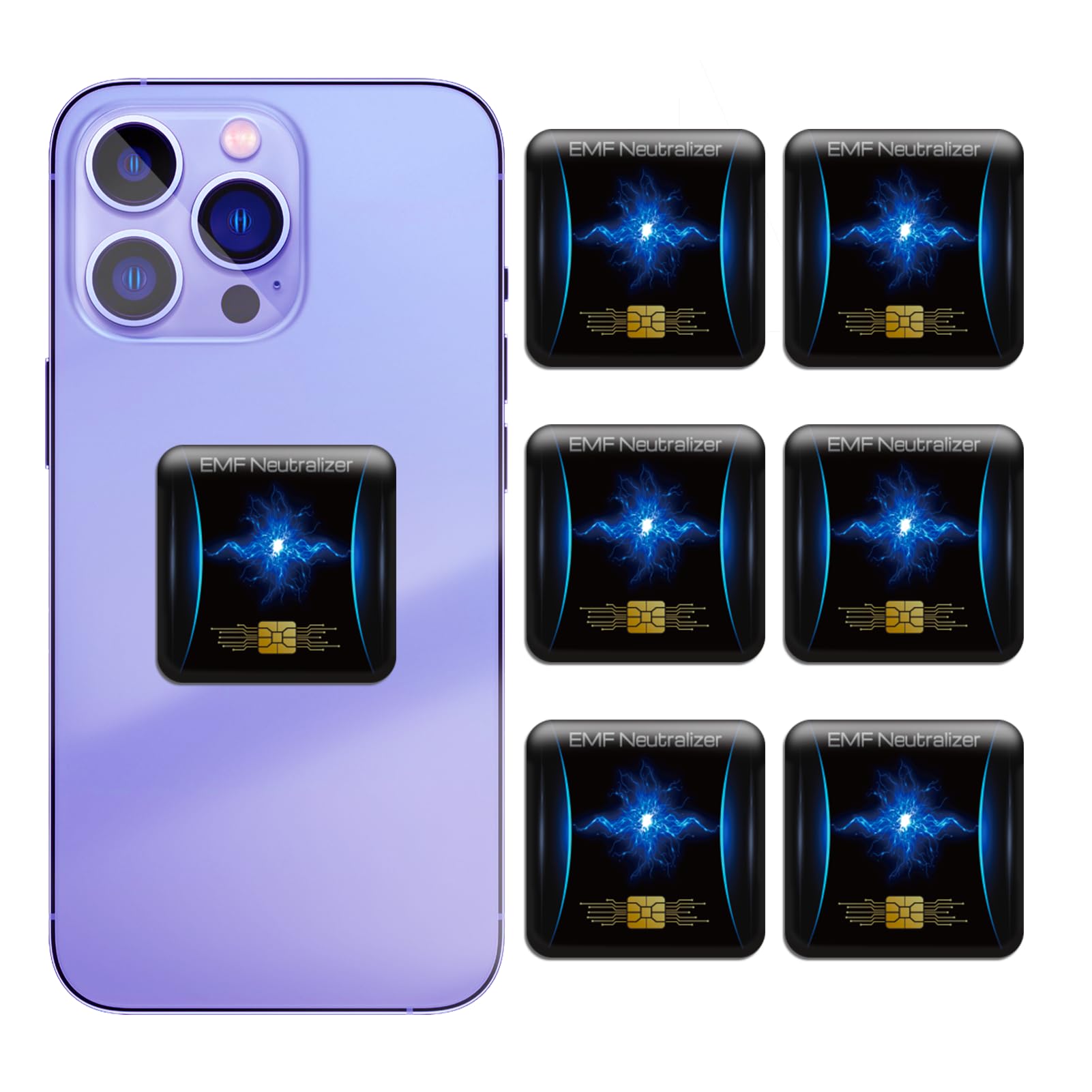6 Pcs Phone Protection Stickers Neutralizers for Smart Phones/Tablets/Laptops/Computer/WiFi/Priner/TV Electronic Devices Blockers
