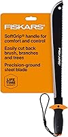 Fiskars 18-Inch Machete Saw with Tempered Steel Blade & Aggressive Saw - Lightweight Brush Clearing Tool