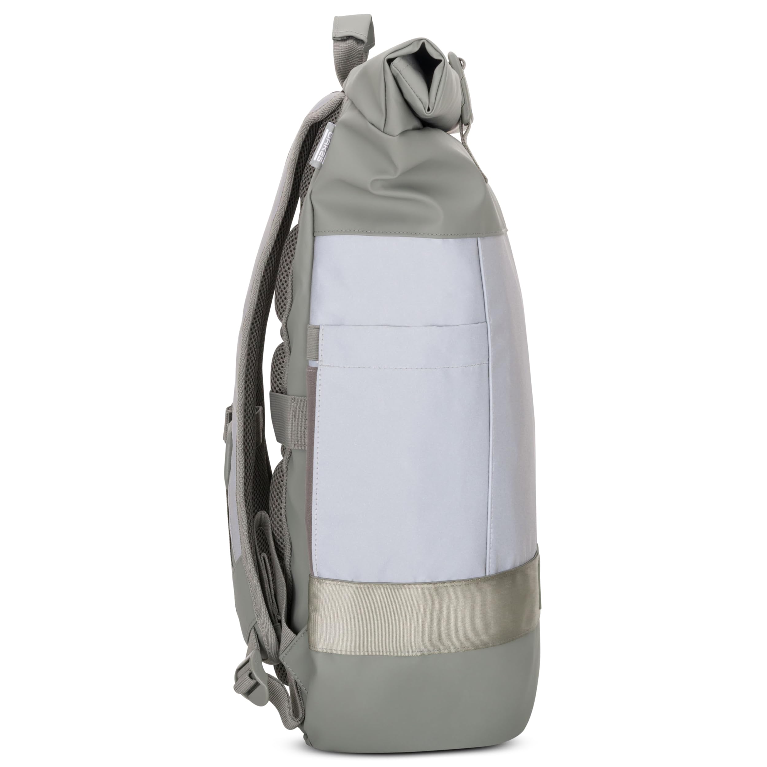 OAK25 Rolltop plecak damski i męski – Commute L – odblaskowy plecak rowerowy – wysoka widoczność i bezpieczeństwo – plecak rowerowy z kieszenią na laptopa – odporny na działanie wody