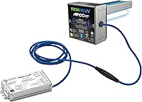 Vista 10 de APCO Filtro de matriz de carbono para purificador de aire UV HVAC, incluye lámpara UVC dual de 2 años para bobinas (Serie 120-277 VAC) #