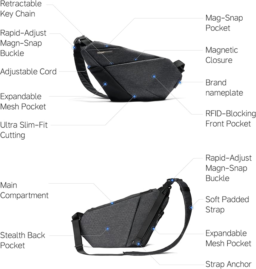 バッグ NIID FINO V Amazon.com: NIID FINO V Sling Bag,Anti Theft Bag,Sling Bag for Men