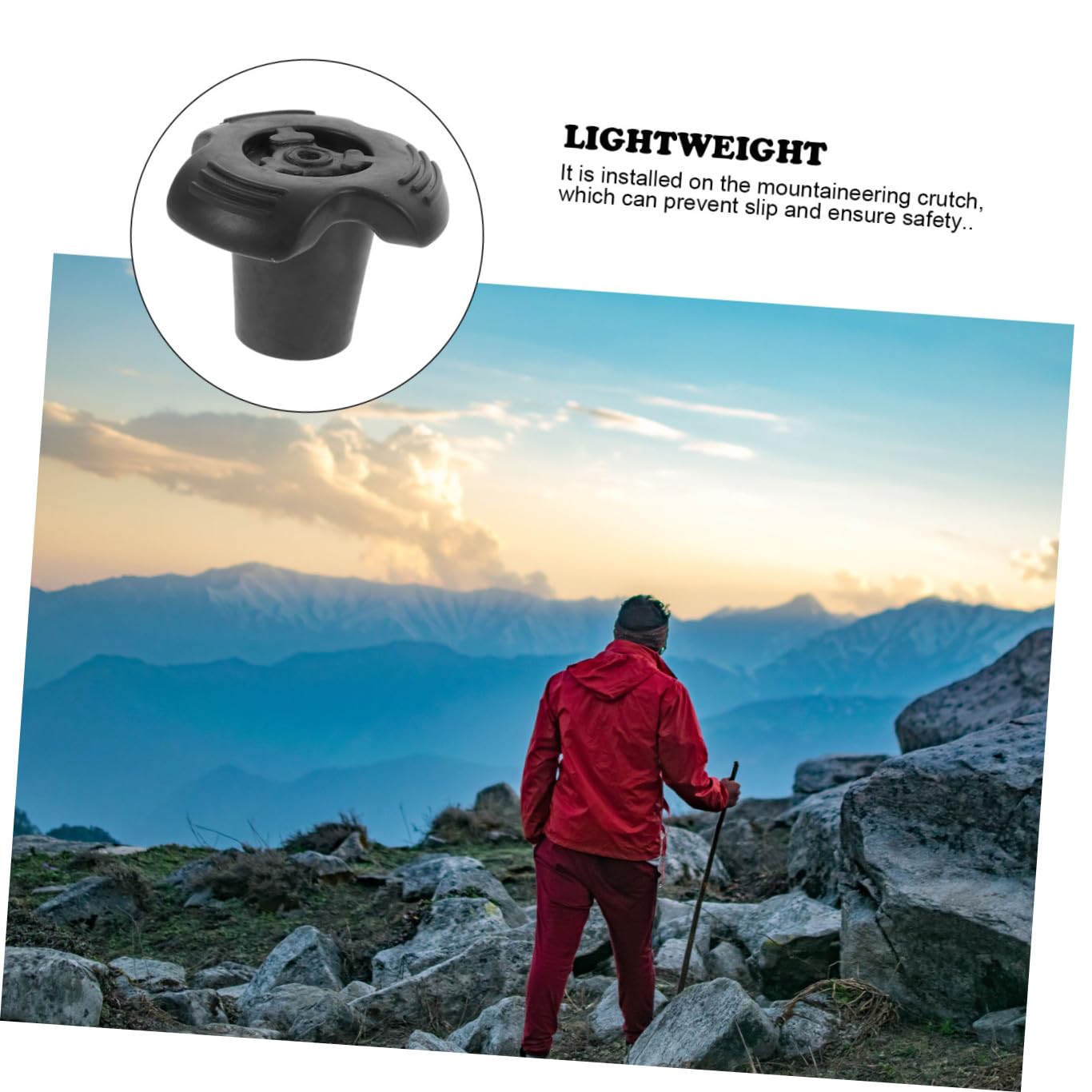 Mipcase Punte Antiscivolo per Bastoni da Trekking 19Mm Copripiedi in Gomma 8 Pezzi Assorbimento Urti Accessori Sostitutivi per Stampelle e Bastoncini da Escursionismo Stabilità su