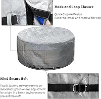 Vista 3 de UCEDER Cubierta Redonda para Tina de Hidromasaje 170G de Polietileno, Cubierta de Spa Impermeable y Protección UV, Protector Solar para Tina