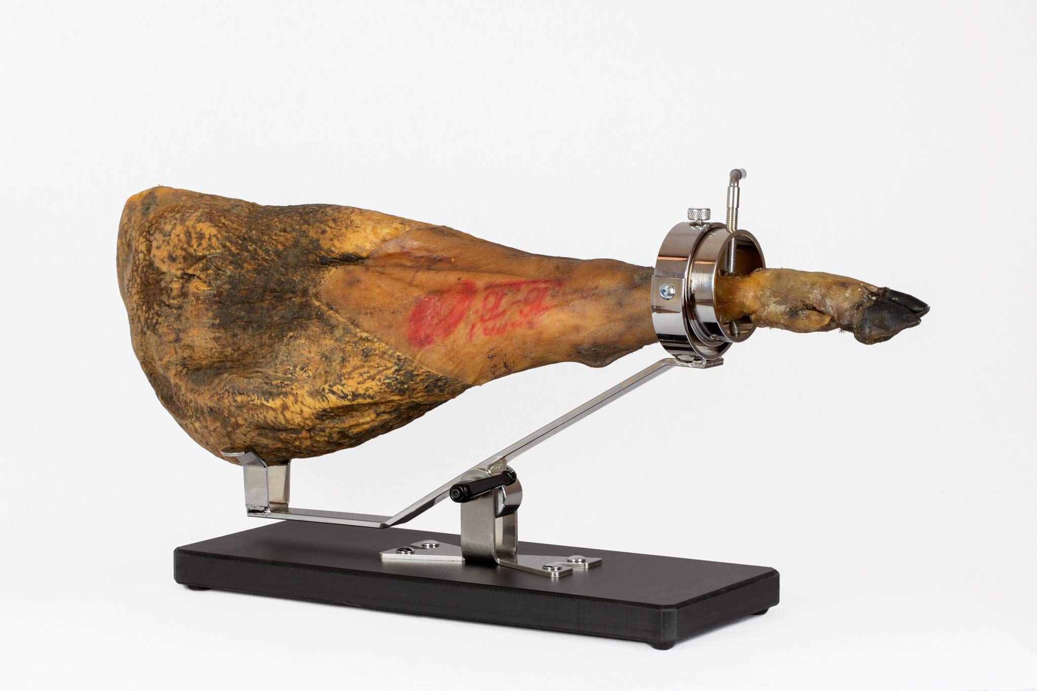 FERRETERIA LEPANTO Jamonero Basculante Giratorio Future, Base de Fibra Negra para Jamones y Paletillas