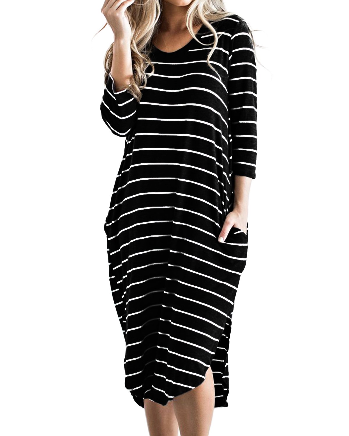 Women T Shirt Dress Oversized Boho 