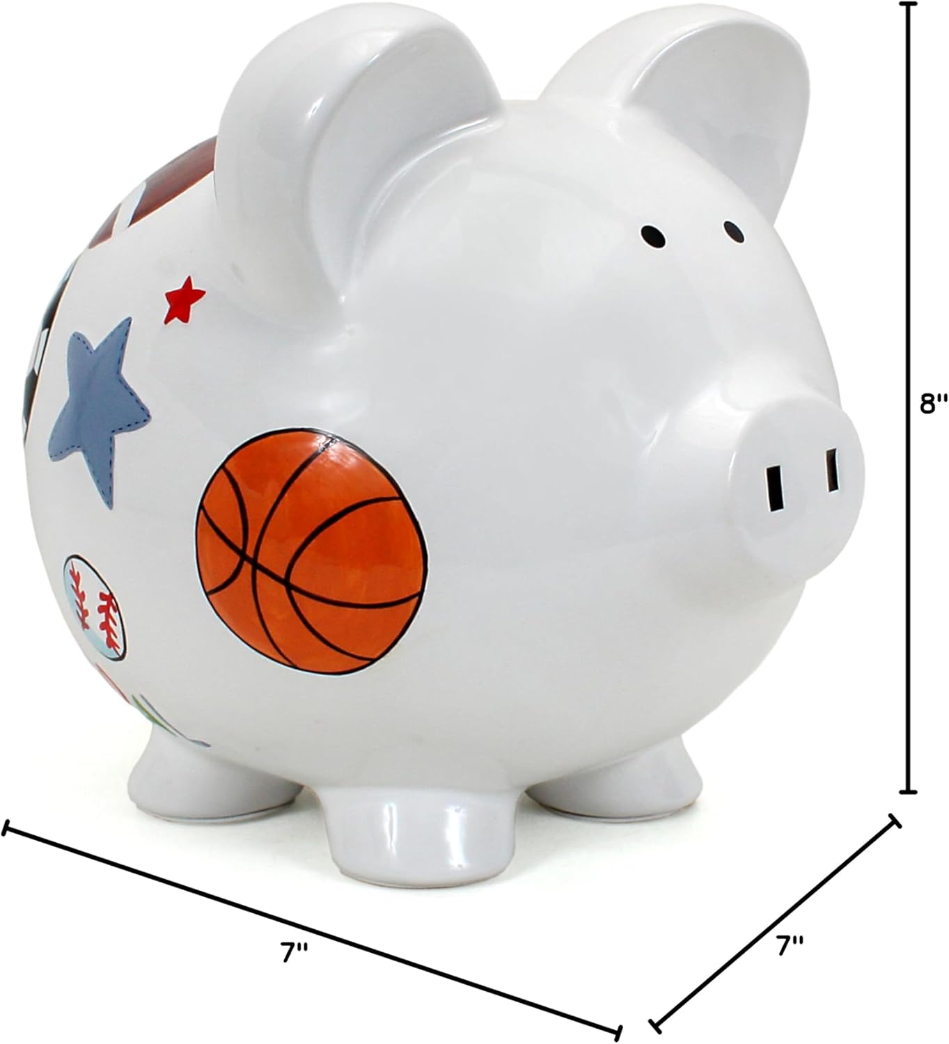 Child to Cherish Ceramic Piggy Bank for Boys, Sports