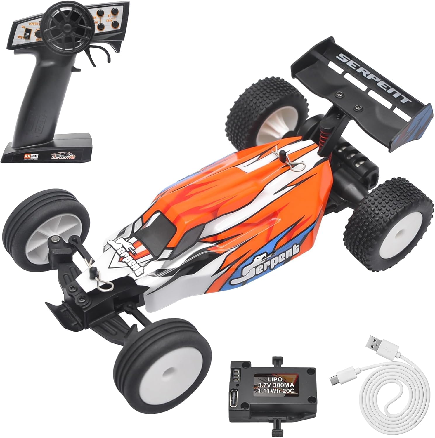 Serpent 1/24 Mini RC Off-Road Buggy RTR, 2.4GHz Remote Control Car with Gyro, All Terrain High Performance Vehicle Includes 1 Battery & USB Charging Cable โ image 1