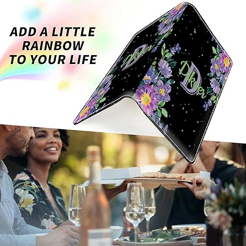 Miniatura 2 de Dikoer Libro de mesera color morado oscuro para camarera, lindo libro de camarera con bolsillo para dinero y cremallera, libro de cheques de