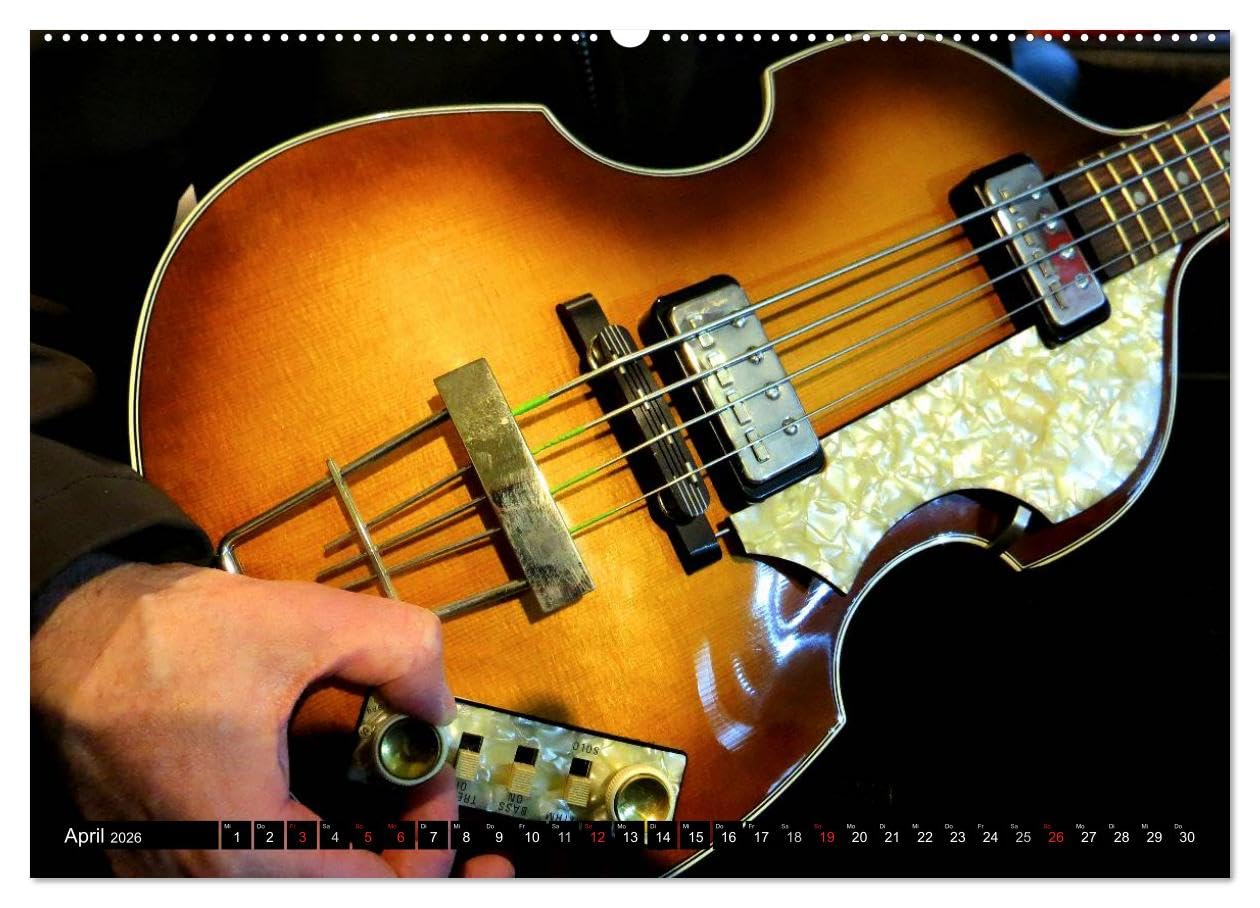 JAZZGITARREN in Szene gesetzt (hochwertiger Premium Wandkalender 2026 DIN A2 quer), Kunstdruck in Hochglanz: Auf jedem Kalenderblatt präsentiert sich ... beliebte Gitarrenschönheit (CALVENDO Kunst)