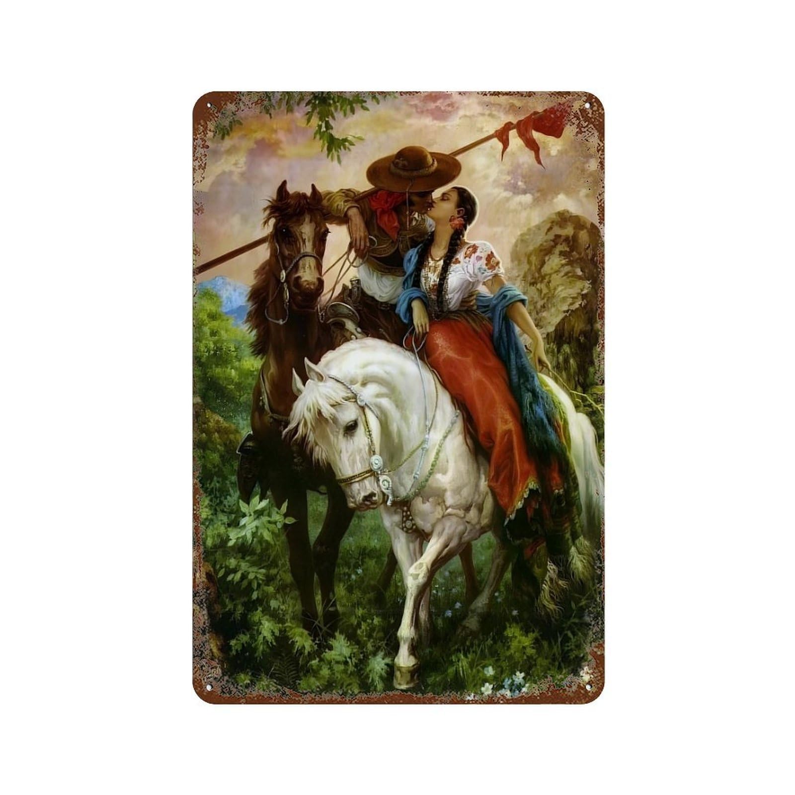 xiaoxiaoshen Jesus Helguera Mexican Painter (6) Wall Decor Art Metal Tin Poster Modern Home Decor Art Home Bar Shop Decorations Vintage Sign 30x20cm