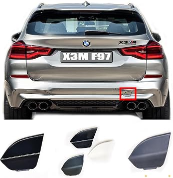 Rear Tow Cover for 19-23 BMW M Series F97 X3M X3 M Competition 2019 2020 2021 2022 2023 SAV Bumper Towing Hook Eye Cap White