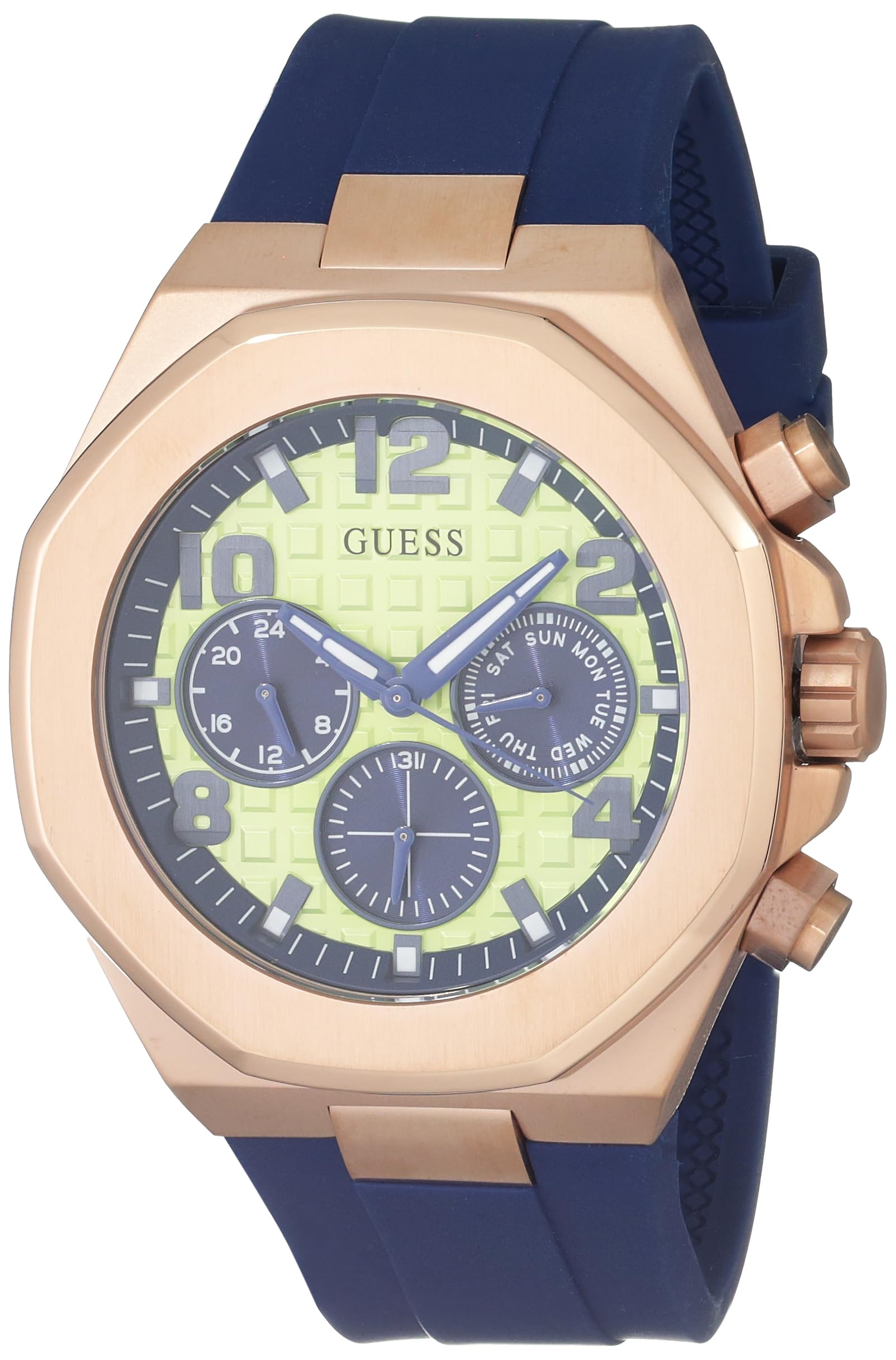 GUESS Silicone Analog Green Dial Men Watch-Gw0583G3, Blue Band (B0BN8VSFQF) Amazon Price History, Amazon Price Tracker
