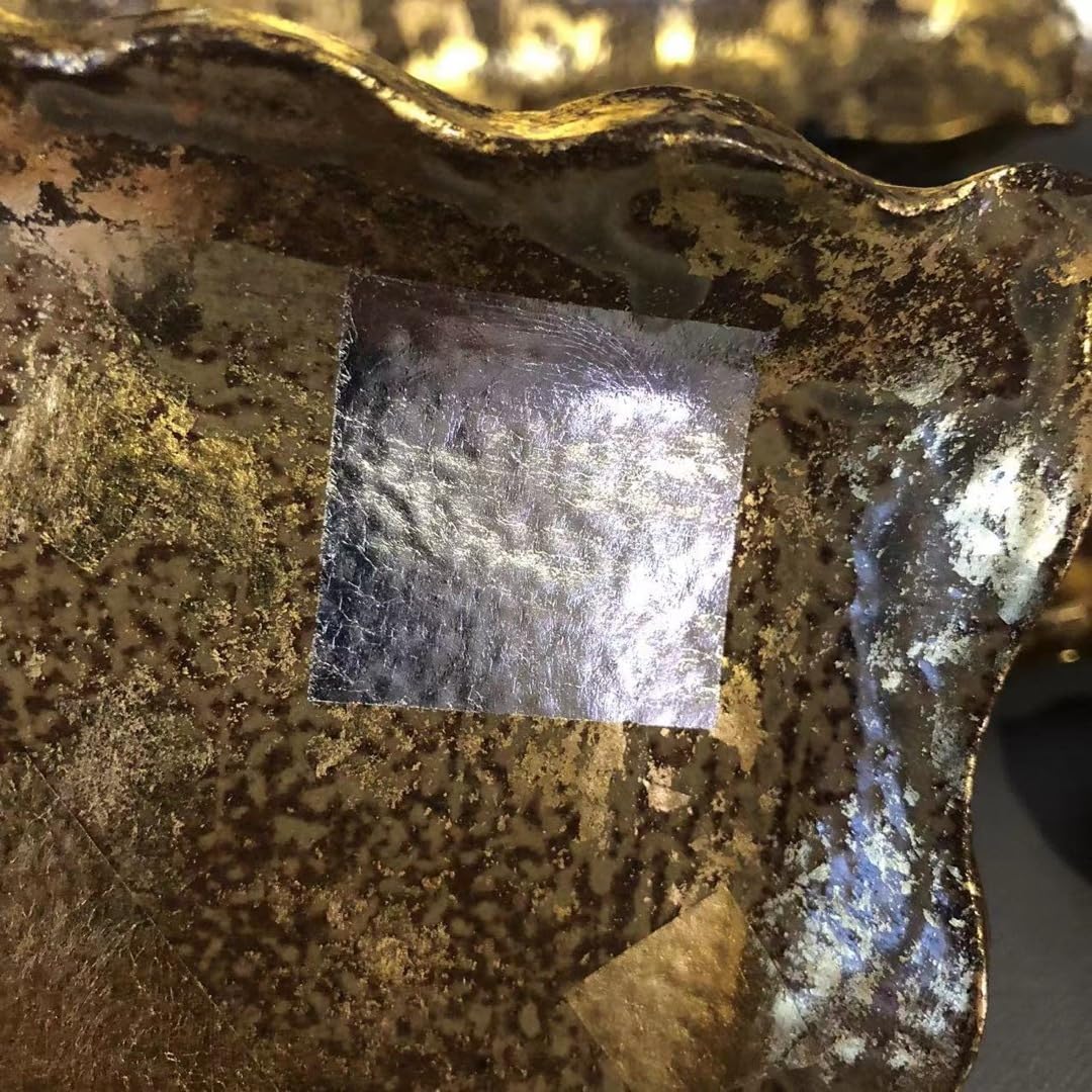 Amazon.co.jp: N200、京焼 陶あん 金銀箔 盛皿陶葊 土渕善丕氏 超 6枚  