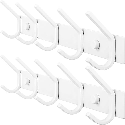 WEBI Percheros para montar en la pared, ganchos para colgar en la pared, color blanco, gancho para colgar abrigos, 2 ganchos para colgar abrigos, WEBI Percheros para montar en la pared, ganchos para colgar en la pared, color blanco, gancho para colgar abrigos, 2 ganchos para colgar abrigos,