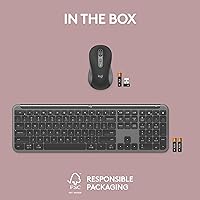 Vista 13 de Logitech MK955 Signature Slim Wireless Keyboard and Mouse Combo, for Larger Hands, Quiet Typing and Clicking, Switch Across Three Devices
