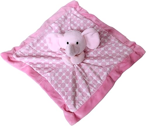 Miniatura 5 de SONA G DESIGNS Baby Lovey - Manta de seguridad con diseño de elefante rosa