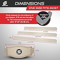 Vista 6 de Sleeve Stars - Codera de Codo de Tenis para Mujeres - Correa de Tenis Ajustable, Codera de Codo de Golfista para Hombres, Contrafuerza para Codo